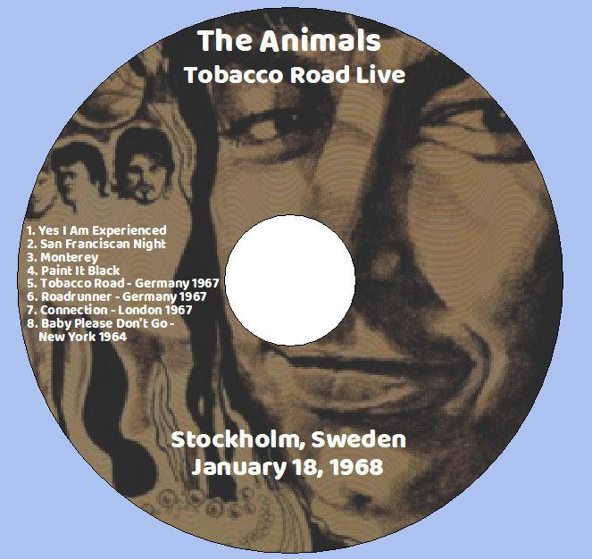 The Animals: Tobacco Road Live - Stockholm, Sweden, January 18, 1968 Live concert (1CD) - Image 3