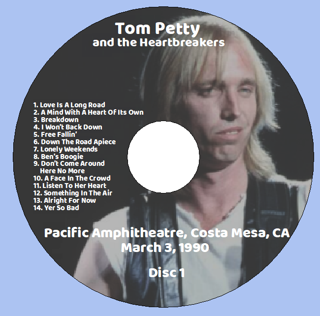 Tom Petty: Pacific Amphitheatre, Costa Mesa, CA March 3, 1990 Live Concert (2CD) - Image 3