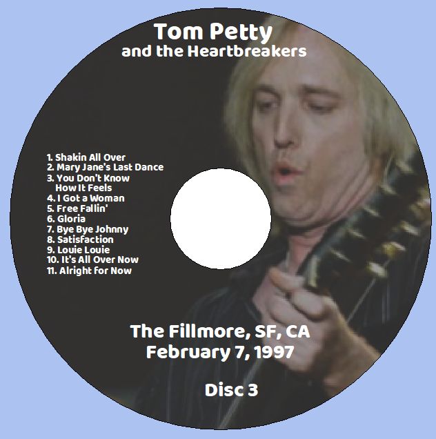 Tom Petty: The Fillmore, San Francisco, CA February 7, 1997 Live Concert (3CD) - Image 9