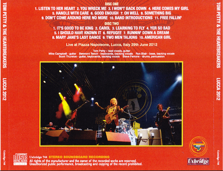 Tom Petty: Lucca 2012 Piazza Napoleone, Lucca, Italy June 29, 2012 Live Concert (2CD) - Image 2