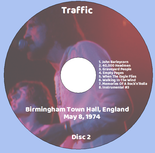 Traffic: Birmingham Town Hall, England May 8, 1974 Live Concert (2CD) - Image 4