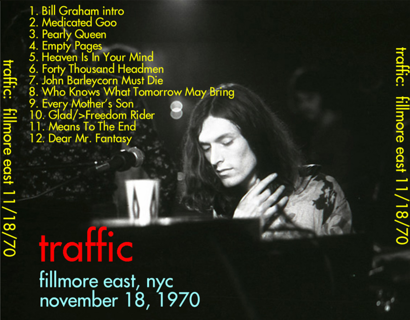 Traffic: Fillmore East, New York, November 18, 1970 Live Concert (1CD) - Image 2