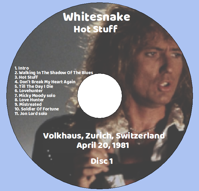Whitesnake: Hot Stuff - Volkhaus, Zurich, Switzerland April 20, 1981 Live Concert (2CD) - Image 3