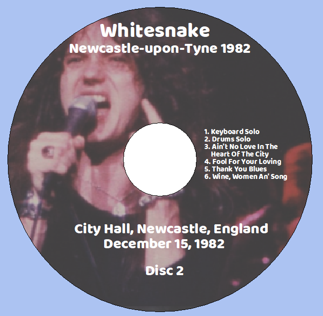 Whitesnake: Newcastle-upon-Tyne 1982 - City Hall, Newcastle, England December 15, 1982 Live Concert (2CD) - Image 4