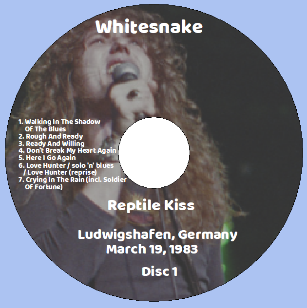 Whitesnake: Reptile Kiss - Ludwigshafen, Germany March 19, 1983 Live Concert (2CD) - Image 3