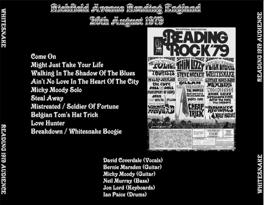 Whitesnake: Reading 1979 - Reading Festival, England August 26, 1979 Live Concert (1CD) - Image 2