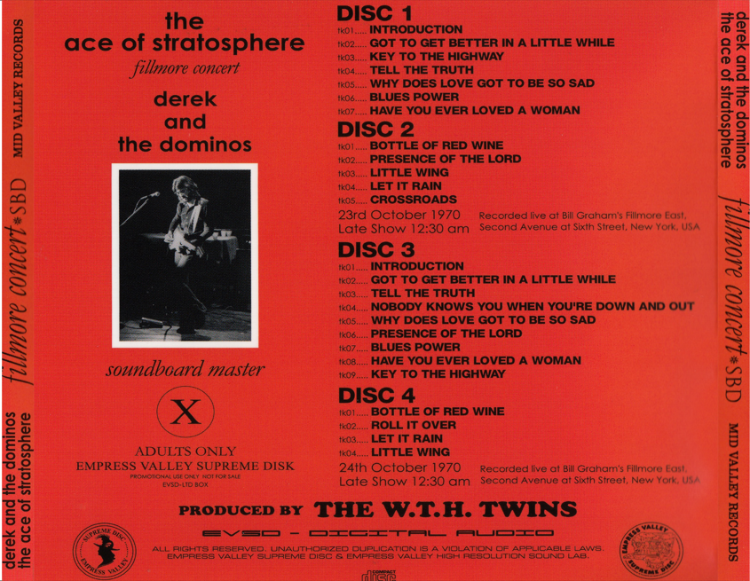 Derek & the Dominos: Fillmore Concert - The Ace of Stratosphere - Fillmore East, New York Oct. 23 & 24, 1970 SB & Aud Live Concert (8CD) - Image 2