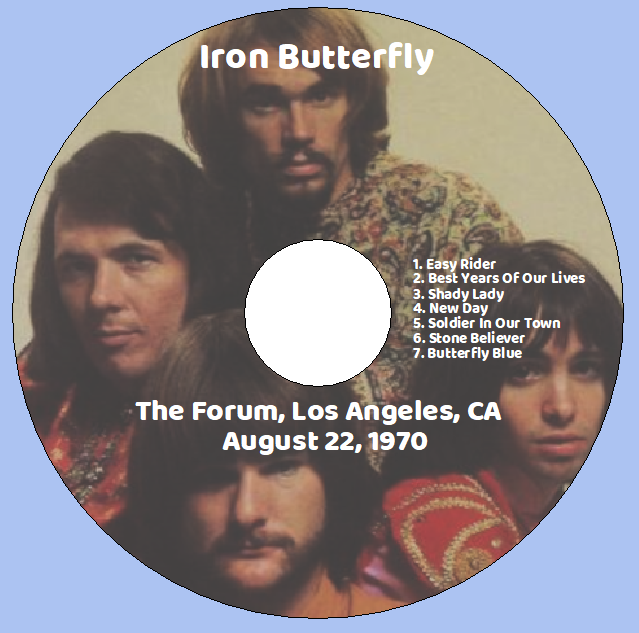 Iron Butterfly: The Forum, Los Angeles, CA August 22, 1970 Live Concert (1CD) - Image 3
