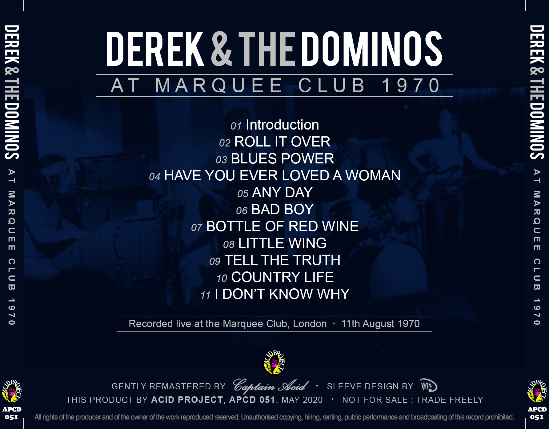 Derek & the Dominos: Marquee Club, London August 11, 1970 Live Concert (1CD) - Image 2