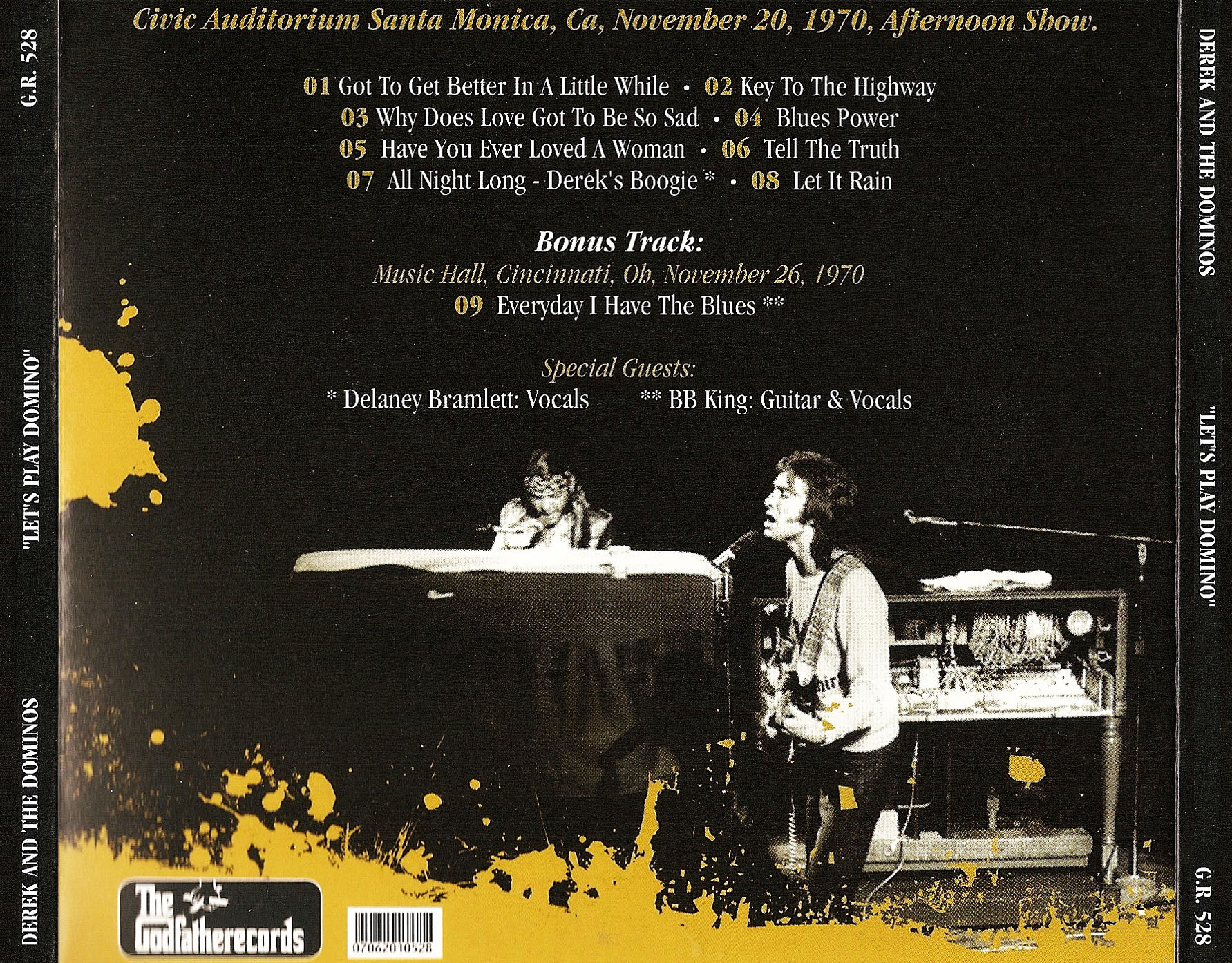 Derek & the Dominos: Let's Play Domino - Civic Auditorium, Santa Monica, California November 20, 1970 - afternoon show Live Concert (1CD) - Image 2