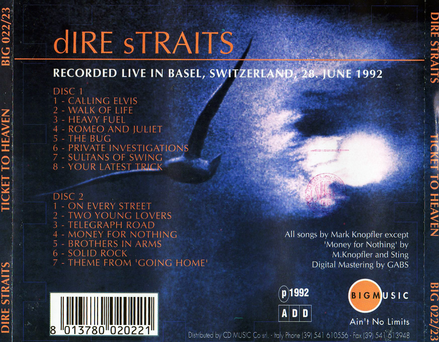 Dire Straits: Ticket To Heaven - St. Jacob Stadium, Basel, Switzerland June 28, 1992 Live Concert (2CD) - Image 2