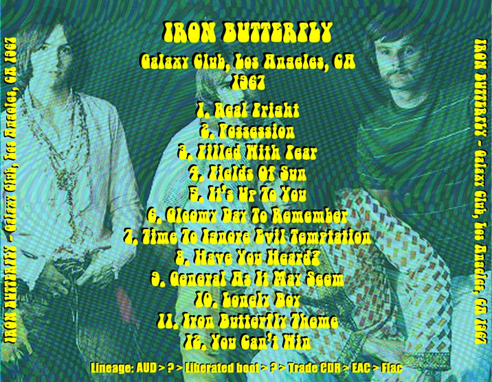 Iron Butterfly: Galaxy Club, Los Angeles, CA, 1967 Live Concert (1CD) - Image 2