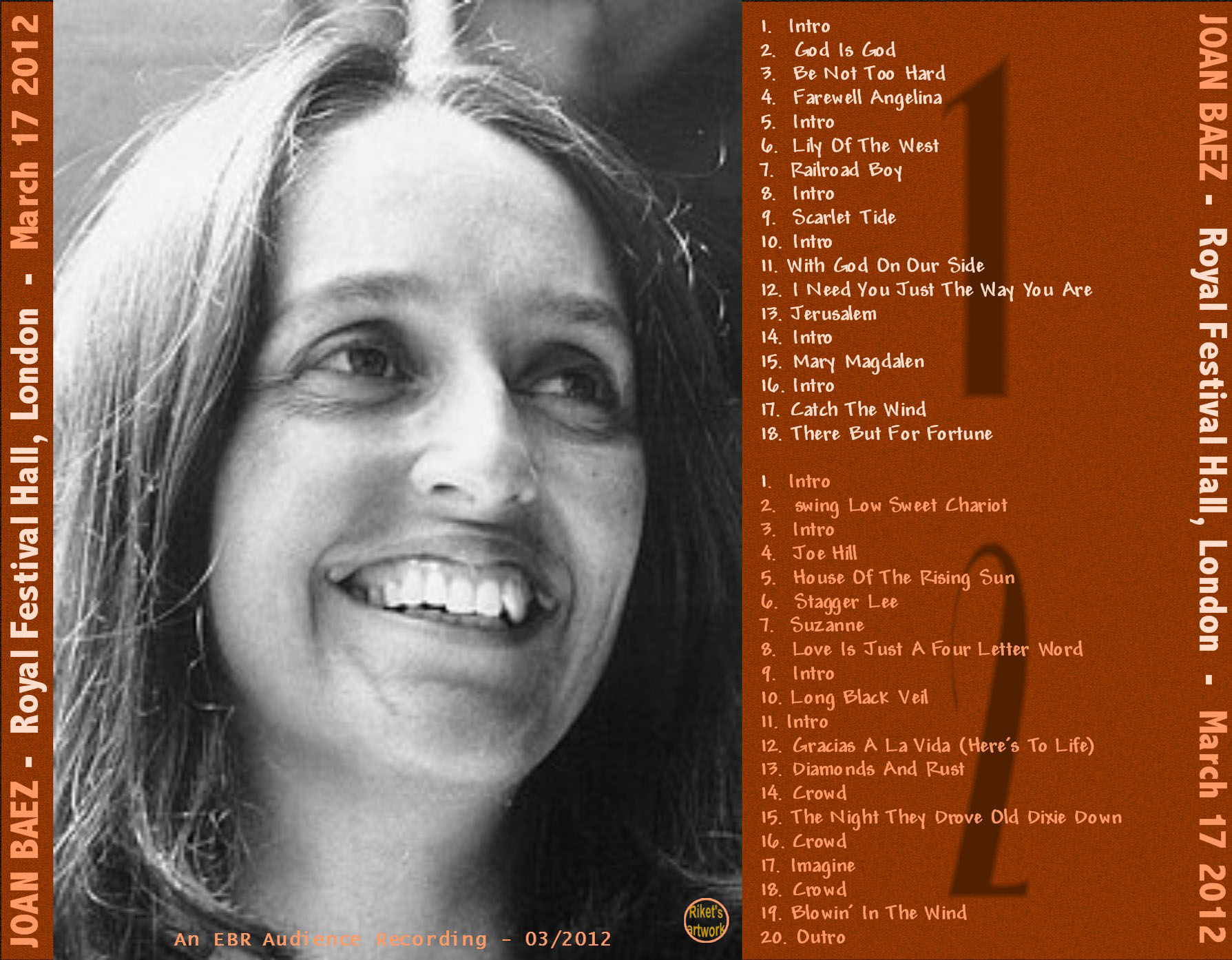 Joan Baez: Royal Festival Hall, London March 17, 2012 Live Concert (2CD) - Image 2