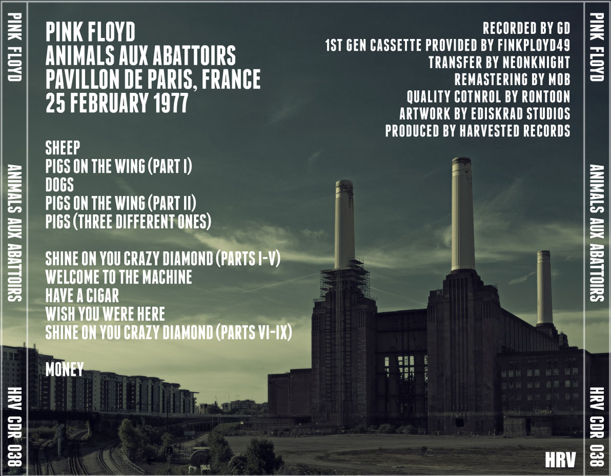 Pink Floyd: Animals aux Abattoirs - Porte de Pantin, Pavillon de Paris, Paris, France February 25, 1977 Live Concert (2CD) - Image 2