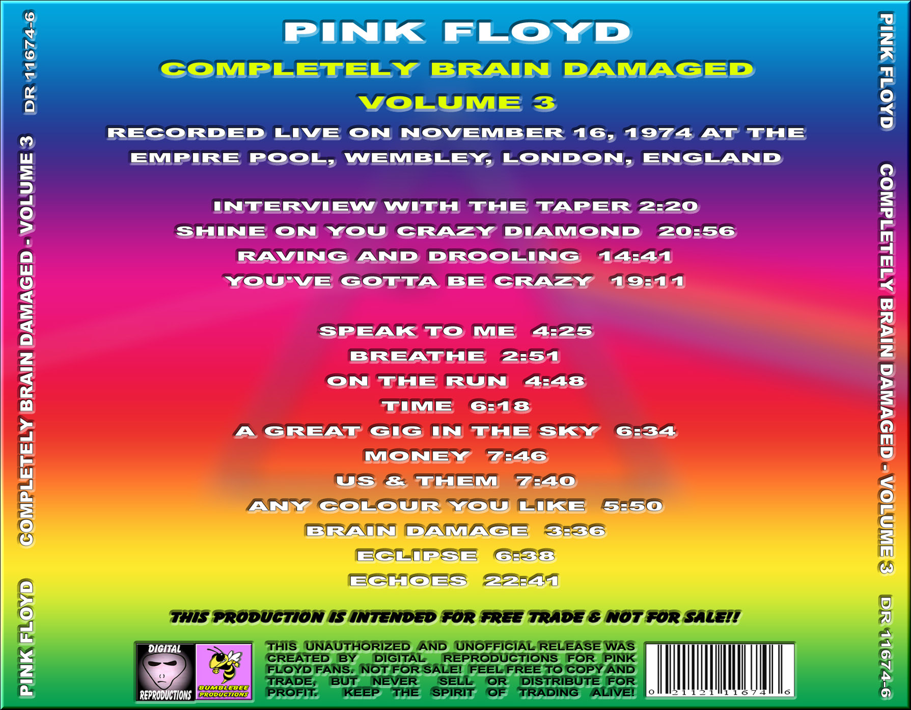Pink Floyd: Completely Brain Damaged. Volume 3 - Wembley, London November 16, 1974 Live Concert (2CD) - Image 2
