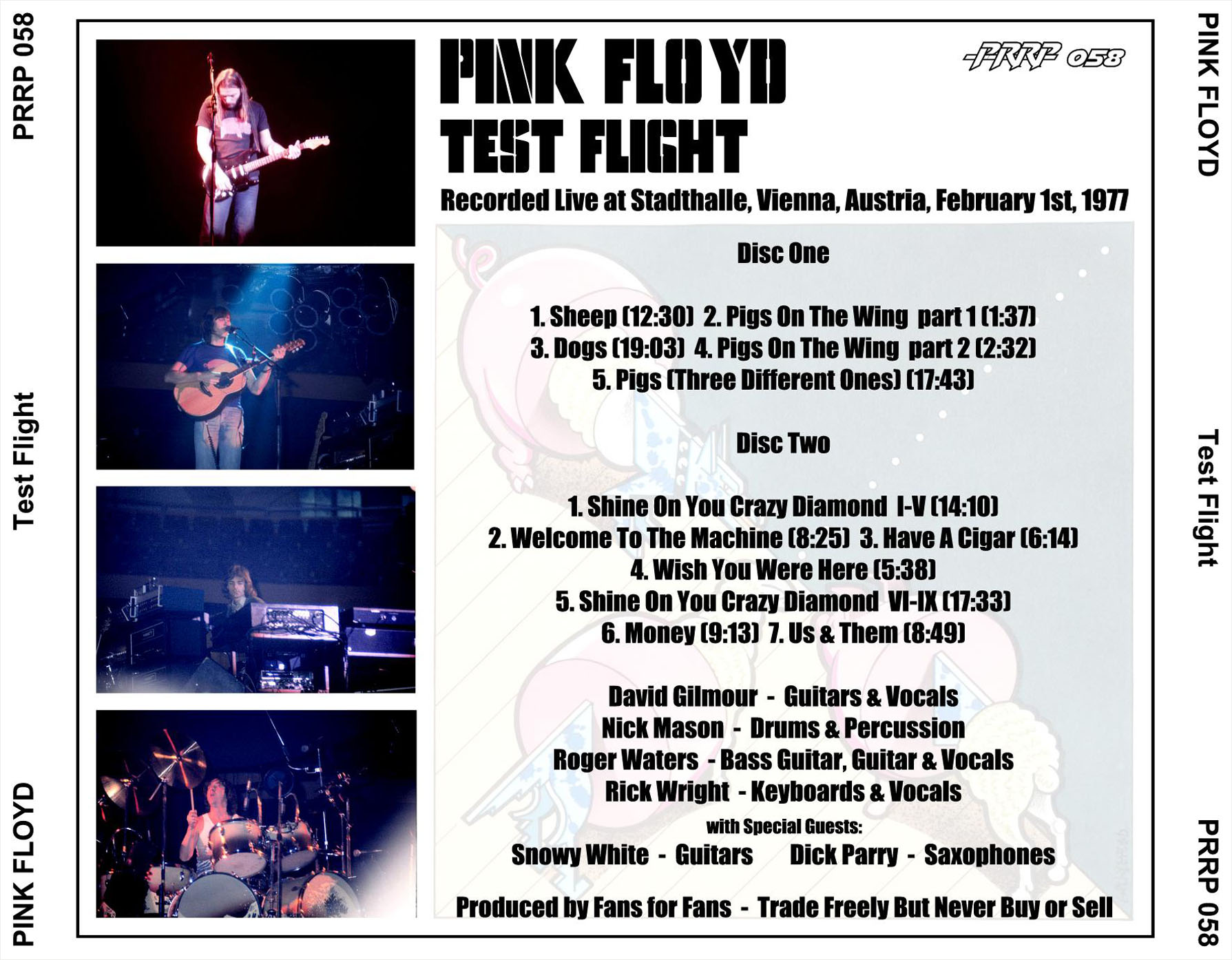 Pink Floyd: Test Flight - Stadthalle, Vienna Austria February 1, 1977 Live Concert (2CD) - Image 2