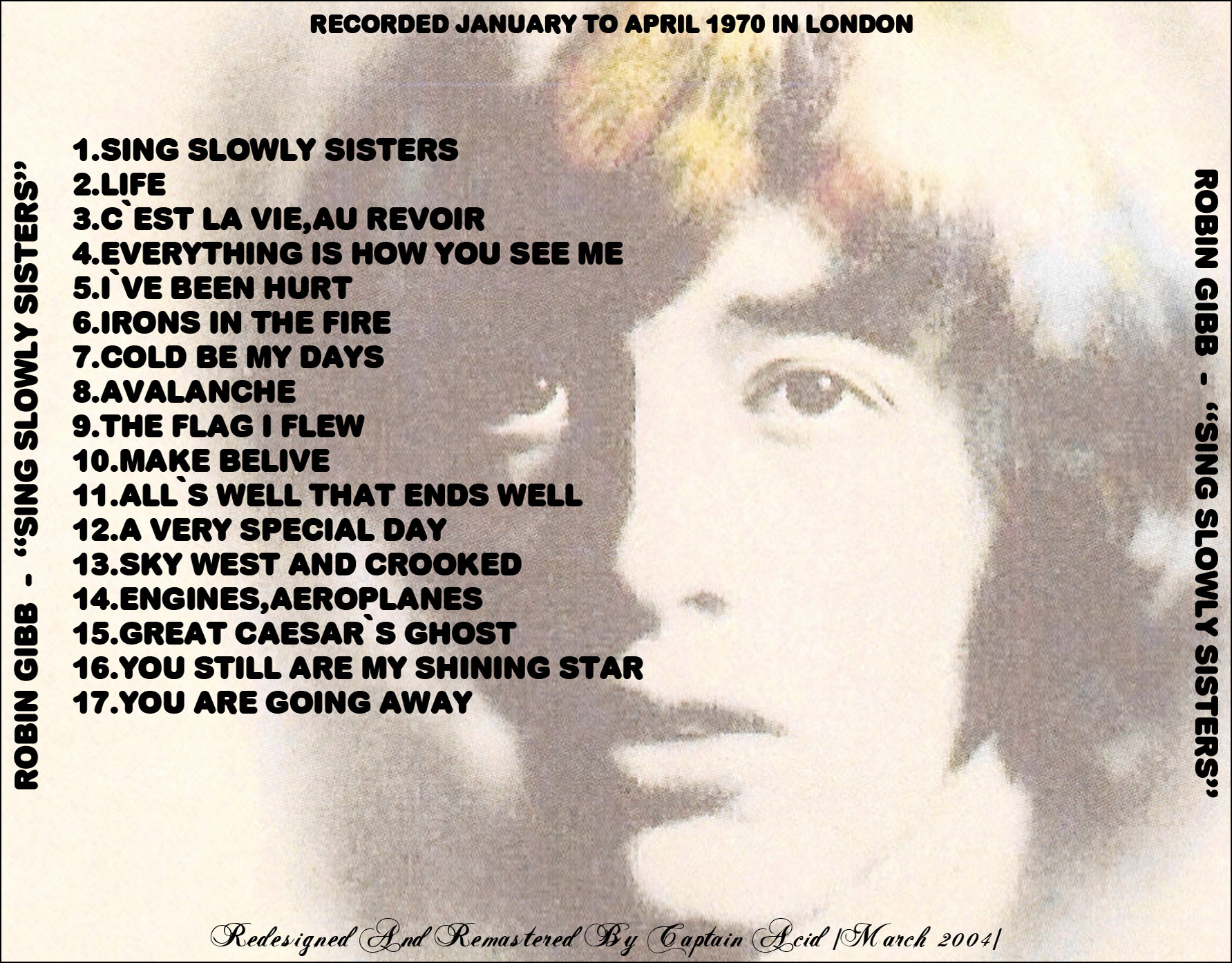 Robin Gibb / Bee Gees: Sing Slowly Sisters - Unreleased album London, January-April 1970 Studio Outtakes, Sessions (1CD) - Image 2