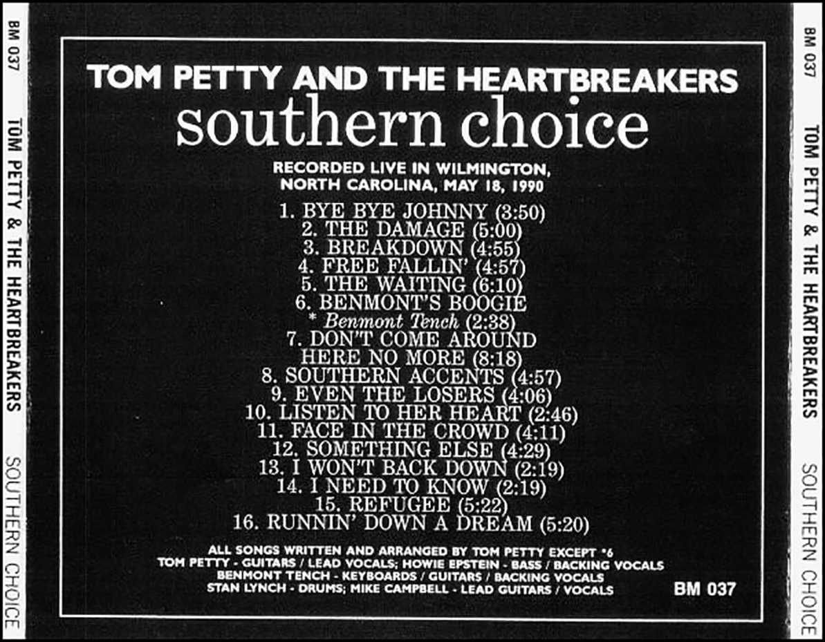 Tom Petty: Southern Choice - Unknown Venue, Wilmington, NC May 18, 1990 Live Concert (1CD) - Image 2