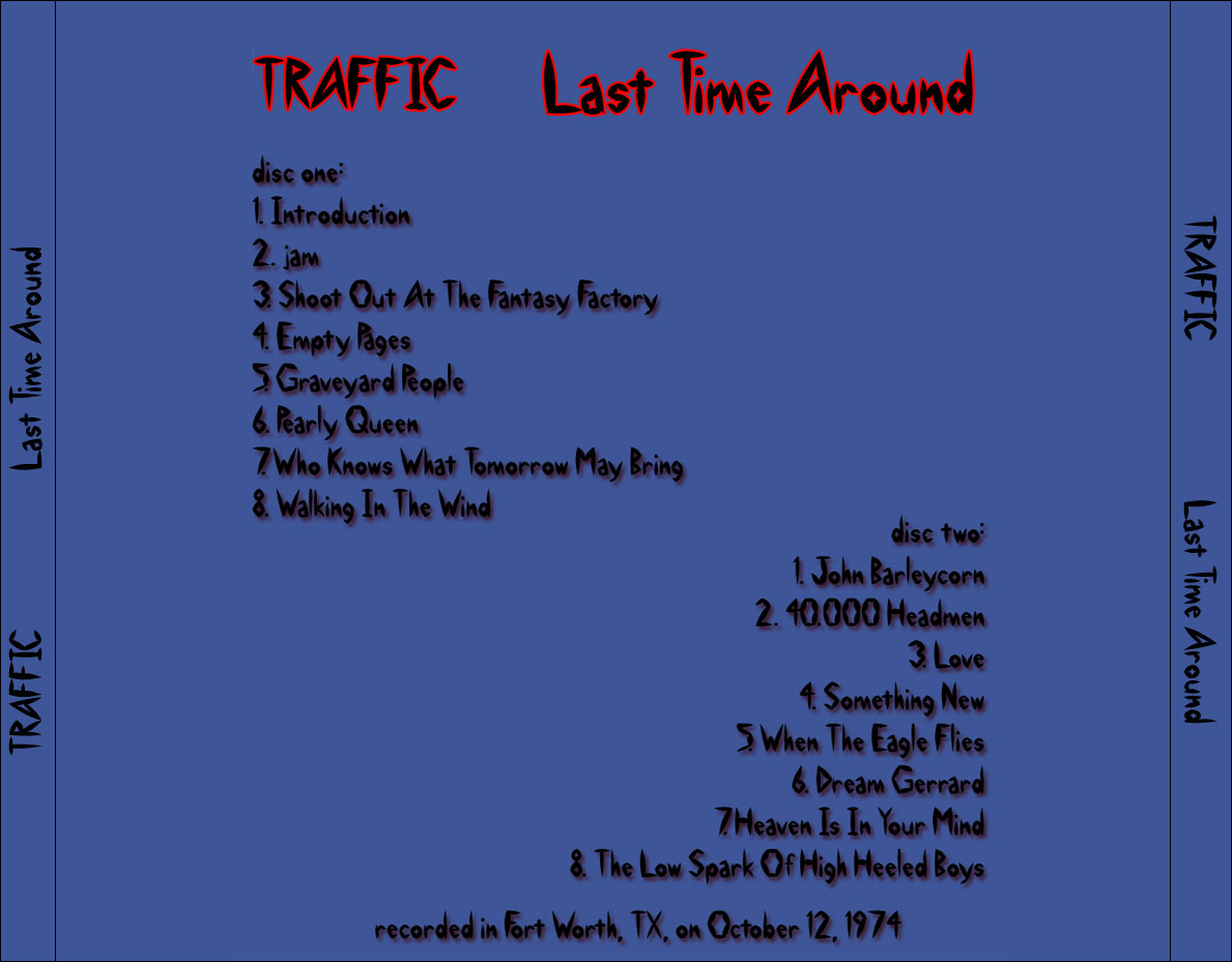 Traffic: Last Time Around - Fort Worth, TX October 12, 1974 Live Concert (2CD) - Image 2