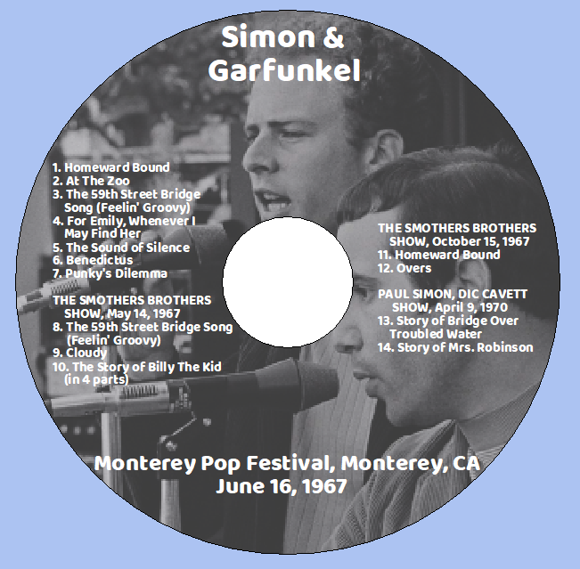 Simon & Garfunkel: Monterey Pop Festival, Monterey, CA June 16, 1967 Live Concert (1CD) - Image 3