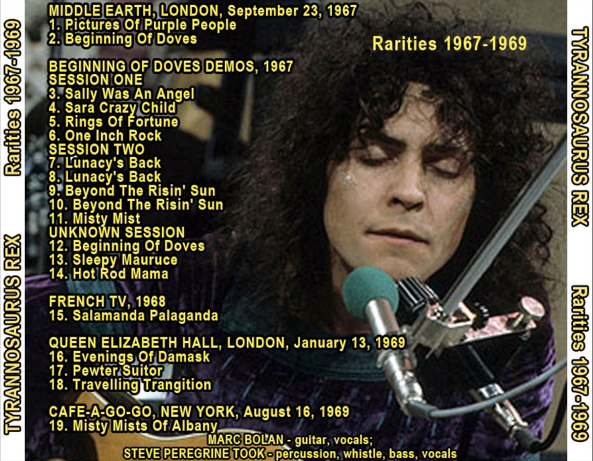 T-Rex with Marc Bolin: Rarities 1967-1969 - London 9-23-67 + Doves Demos 67 + French TV 68 & More Live Concert (1CD) - Image 2