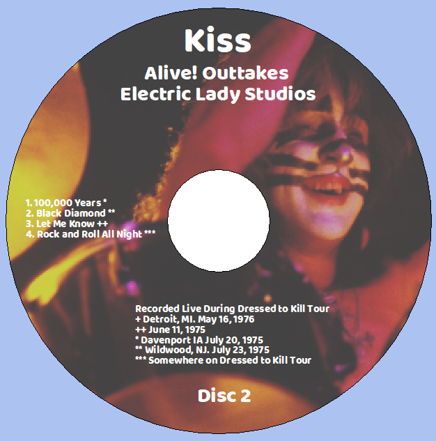 Kiss: 1975 Alive! Outtakes Electric Lady Studios Alternates, Demos, Rehearsals (2CD) - Image 4