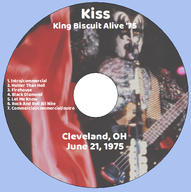 Kiss: Cleveland, OH, June 21, 1975 (Most Likely Venue ) Live Concert (1CD) - Image 3