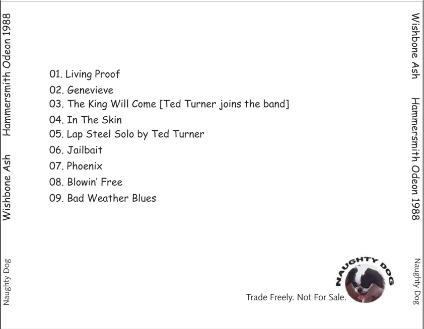Wishbone Ash: Hammersmith Odeon, London April 3, 1988 Live Concert (1CD) - Image 2