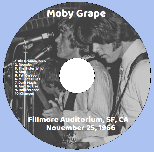 Moby Grape: Fillmore Auditorium, San Francisco, CA November 25, 1966 Live Concert (1CD) - Image 3