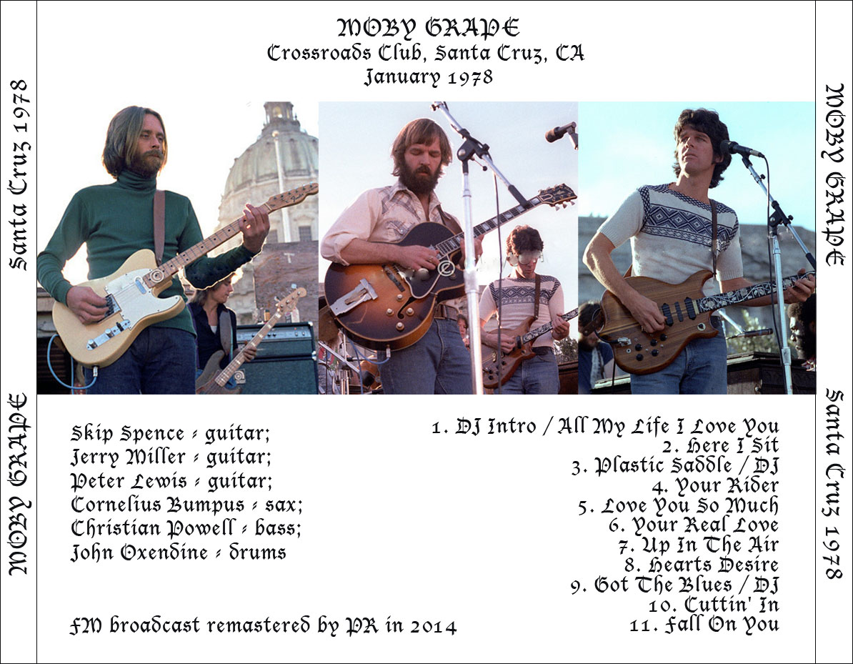 Moby Grape: Crossroads Club, Santa Cruz, CA January 1978 Live Concert (1CD) - Image 2