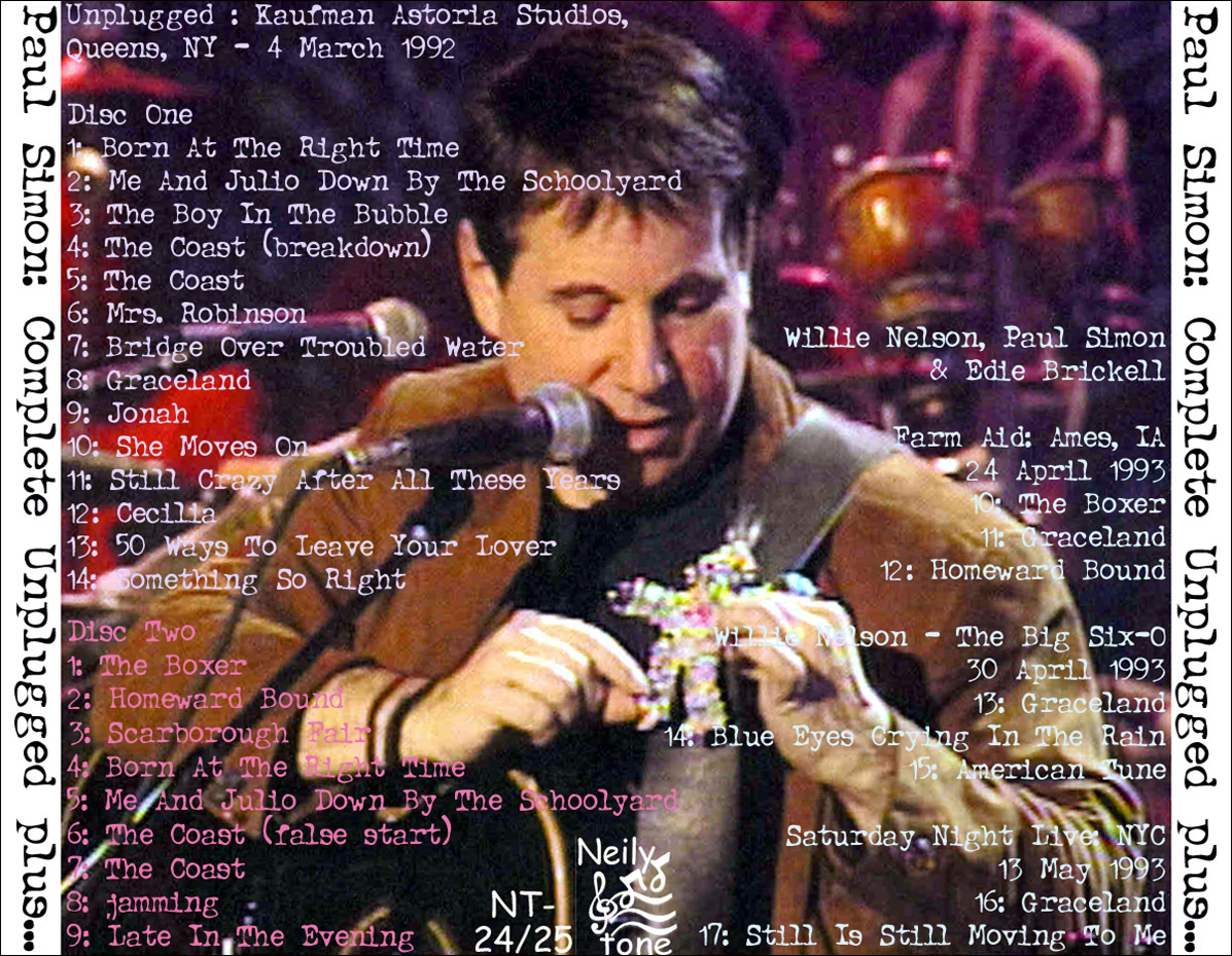 Paul Simon: Complete Unplugged …plus The Willie Nelson Sessions Kaufman Astoria Studios, Queens, NY, March 4, 1992 Studio (2CD) - Image 2