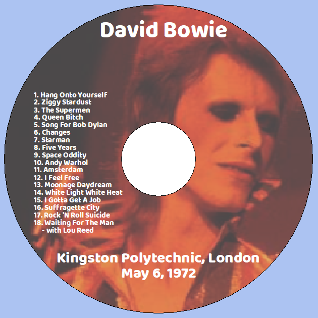 David Bowie: Kingston Polytechnic, London May 6, 1972 - Live Concert (1CD) - Image 3