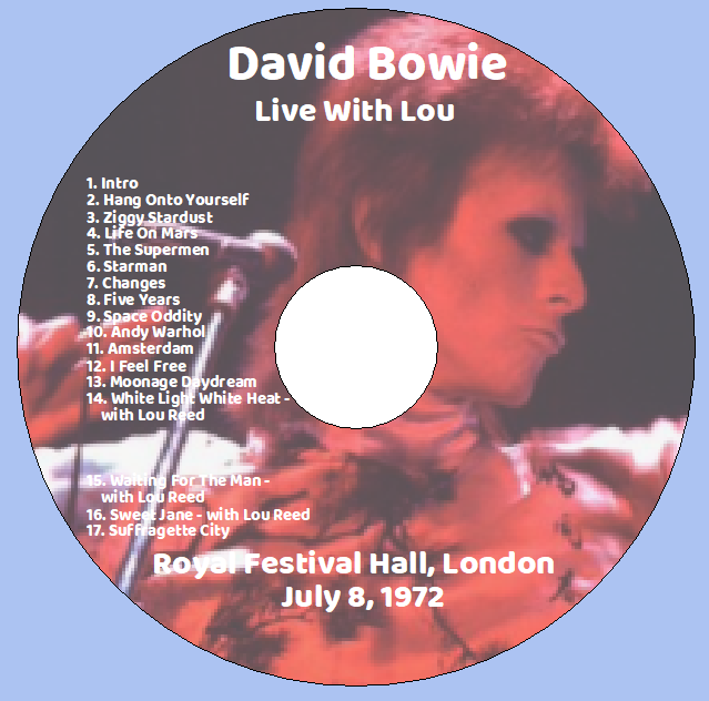 David Bowie: Live With Lou - Royal Festival Hall, London July 8, 1972 Live Concert (1CD) - Image 3