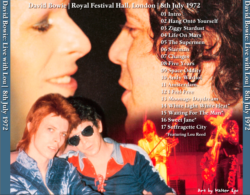 David Bowie: Live With Lou - Royal Festival Hall, London July 8, 1972 Live Concert (1CD) - Image 2