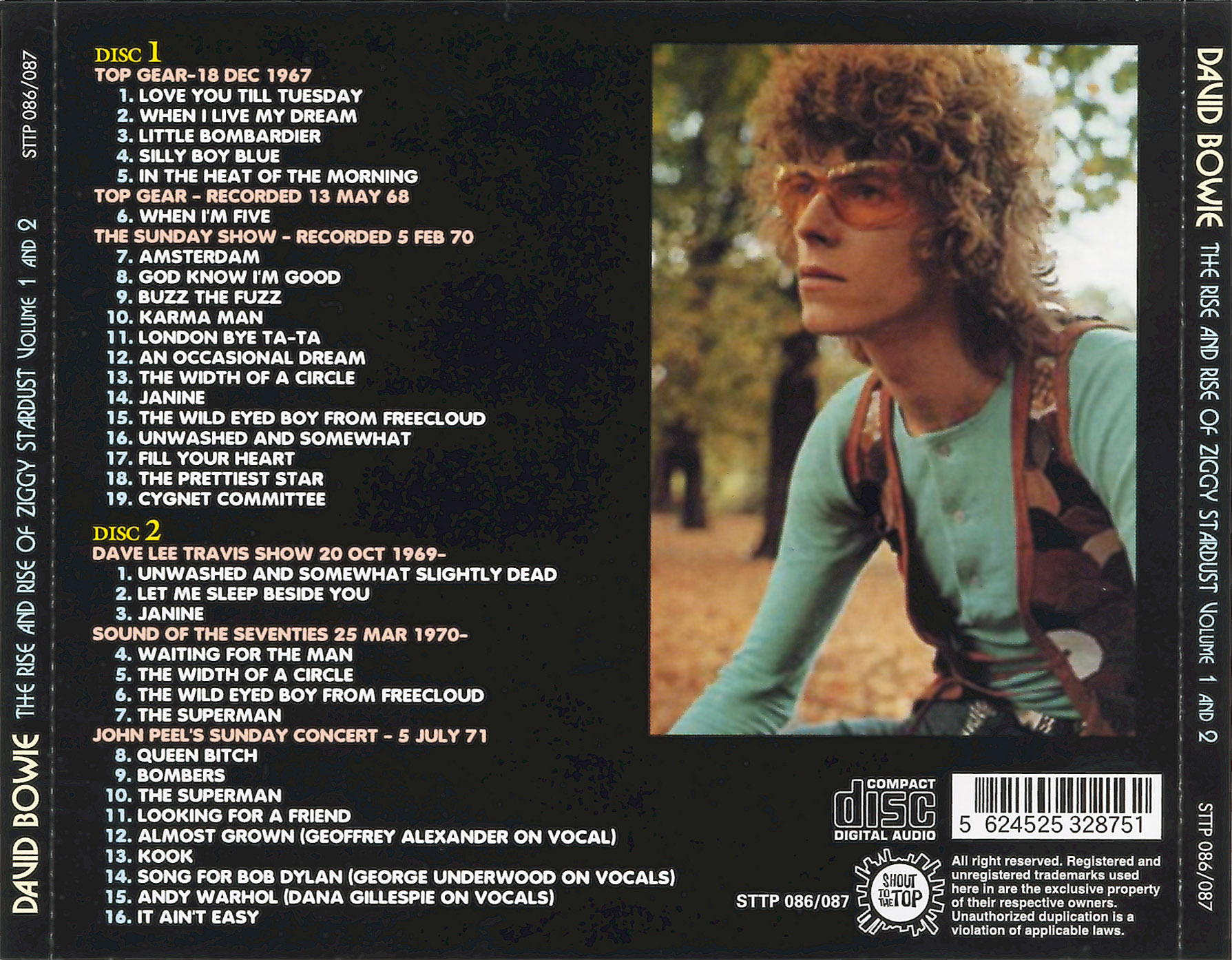 David Bowie: The Rise And Rise of Ziggy Stardust - BBC Sessions 1967-1972 Studio Live Concerts (2 Double CD's=4CD) - Image 2