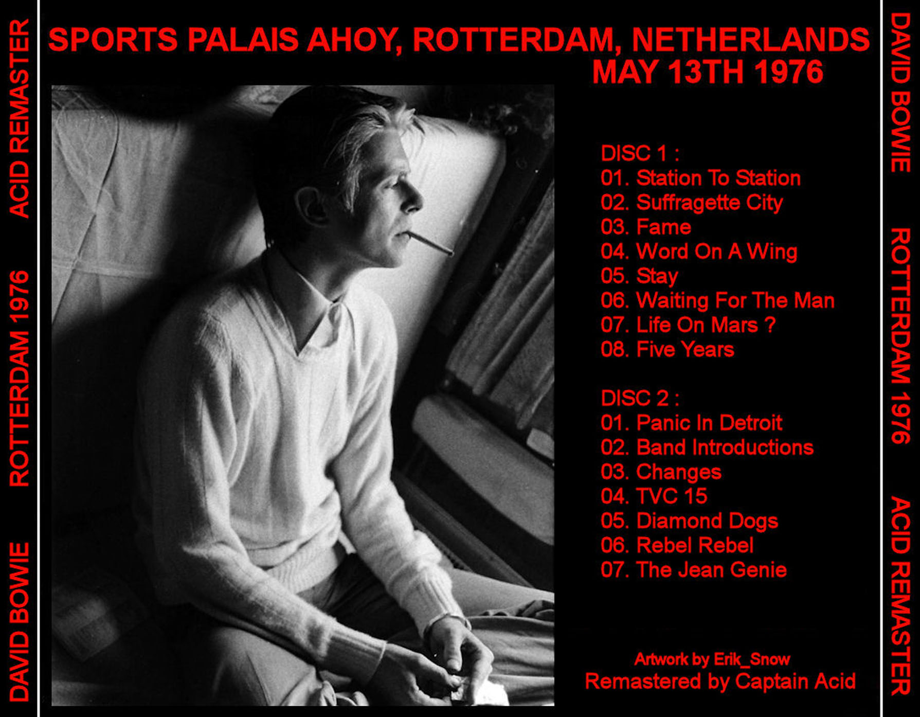 David Bowie: Rotterdam 1976 - Sports Palais Ahoy, Rotterdam, Holland May 13, 1976 Live Concert (2CD) - Image 2