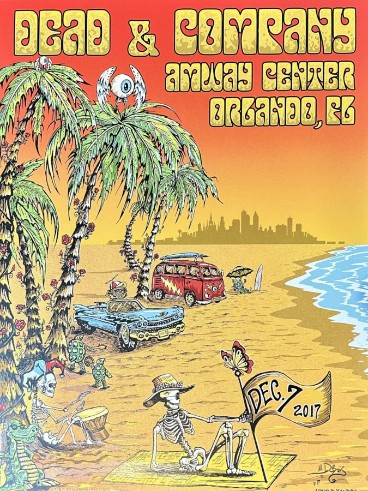 Dead and Company - Amway Center Orlando FL, December 7, 2017 - Live Concert Poster Wall Art Poster - 131005 - Image 2