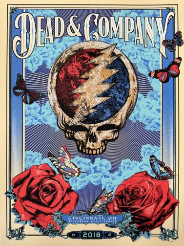 Dead and Company - Riverside Music Center Cincinnati OH, June 4, 2018 - Live Concert Poster Wall Art Poster - 131006 - Image 2
