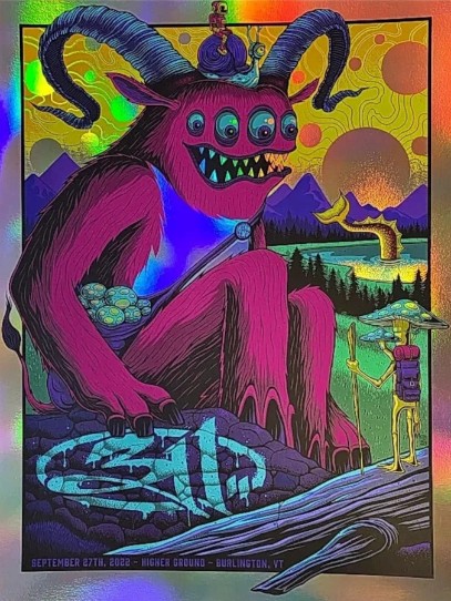 311 - Higher Ground Burlington VT, September 27, 2022 NOT FOIL - Live Concert Poster Wall Art Print - 102008 - Image 2