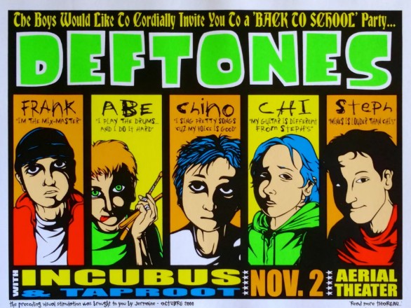 Deftones - Aerial Theater Houston TX, November 2, 2000 - Live Concert Poster Wall Art Poster Print - 211001 - Image 2