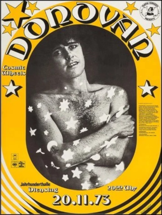 Donovan - Jahrhunderthalle Dienstag Germany, November 20, 1973 - Live Concert Poster Wall Art Poster Print - 240001 - Image 2