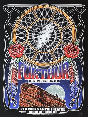 Further (Grateful Dead) - Red Rocks Morrison CO, September 22, 2013 - Live Concert Poster Wall Art Poster Print - 139003 - Image 2
