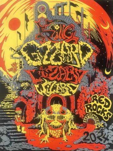 King Gizzard - Red Rocks Morrison CO, September 9, 2024 - Live Concert Poster Wall Art Poster Print - 153001 - Image 2