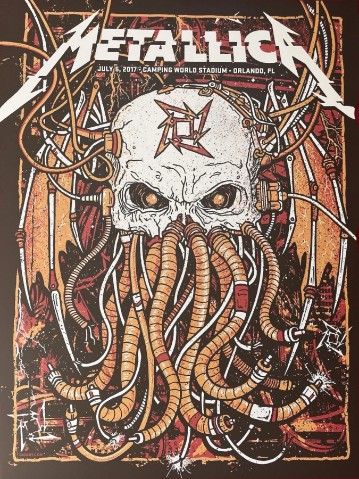 Metallica - Camping World Stadium Orlando FL, July 5, 2017 - Live Concert Poster Wall Art Poster Print - 158003 - Image 2