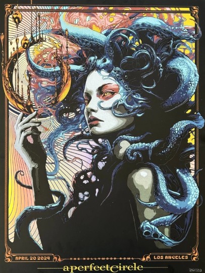 A Perfect Circle - Hollywood Bowl Los Angeles CA, April 20, 2024 - Live Concert Poster Wall Art Print - 103001 - Image 2