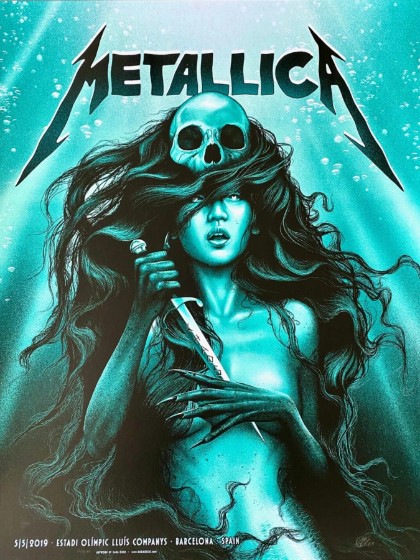 Metallica - Estadi Olympic Louis Companys Barcelona Spain, May 5, 2019 - Live Concert Poster Wall Art Poster Print - 158006 - Image 2
