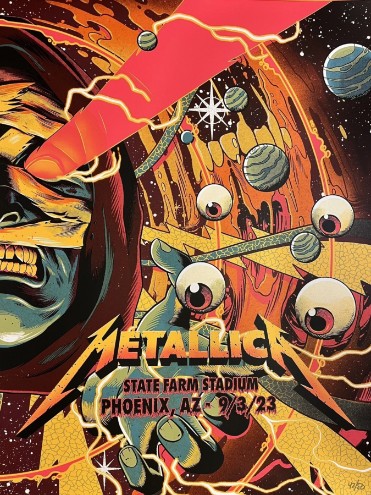 Metallica - State Farm Stadium Phoenix AZ, September 3, 2023 - Live Concert Poster Wall Art Poster Print - 158011 - Image 2