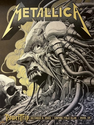 Metallica - Empire Polo Club Indio CA, October 8, 2023 GOLD VARIANT - Live Concert Poster Wall Art Poster Print - 158012 - Image 2
