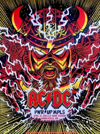 AC/DC - Bank Stadium Minneapolis MN, April 10, 2025 - Live Concert Poster Wall Art Print - 104001 - Image 2