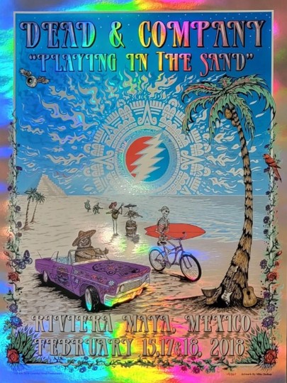 Dead and CO - Riviera Maya Mexico February 15 2018 NOT FOIL - Live Concert Poster Wall Art Print - 131102 - Image 2
